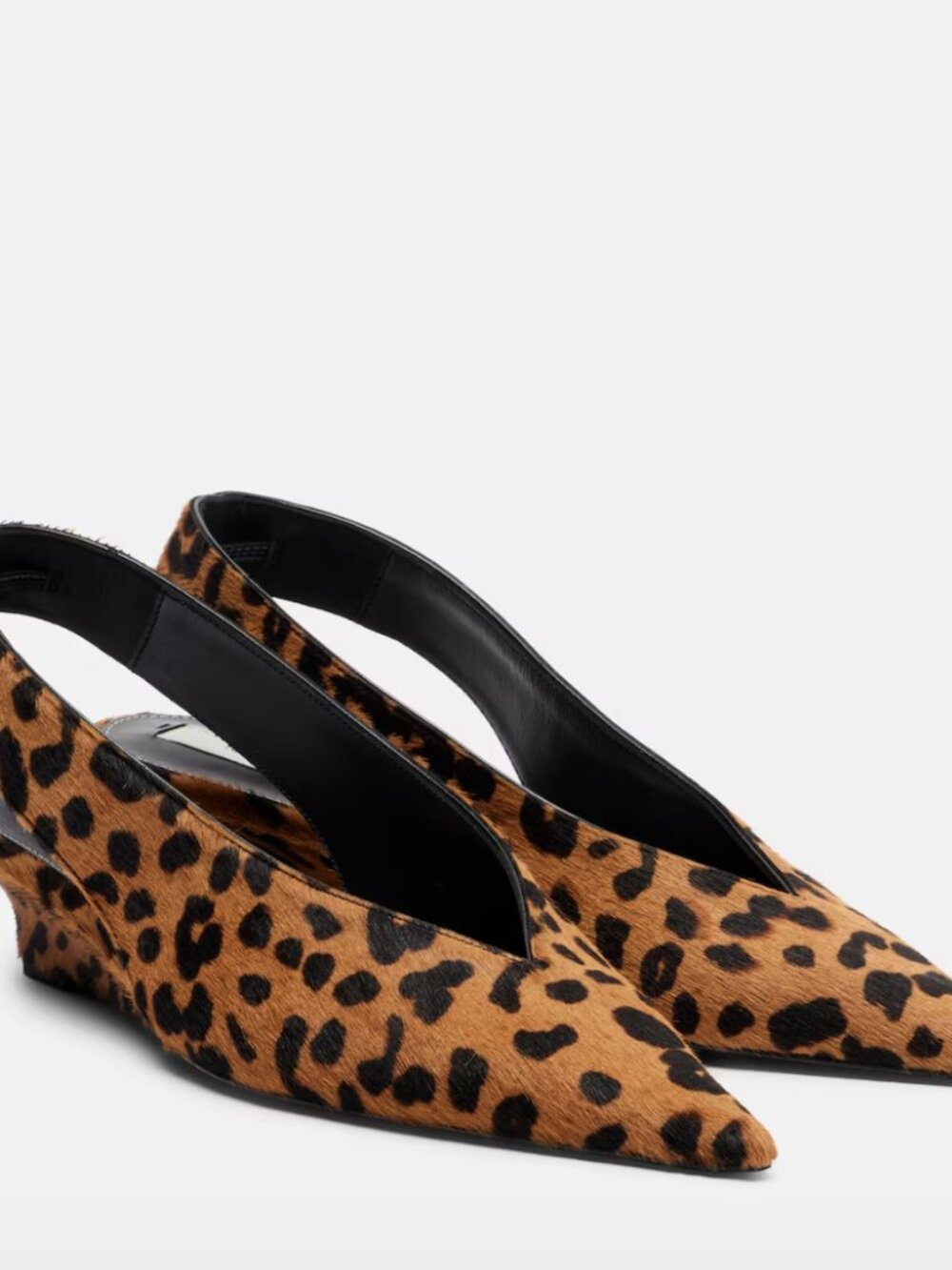 TOTEME Leopard-print calf hair slingback pumps - Picture 5 of 7